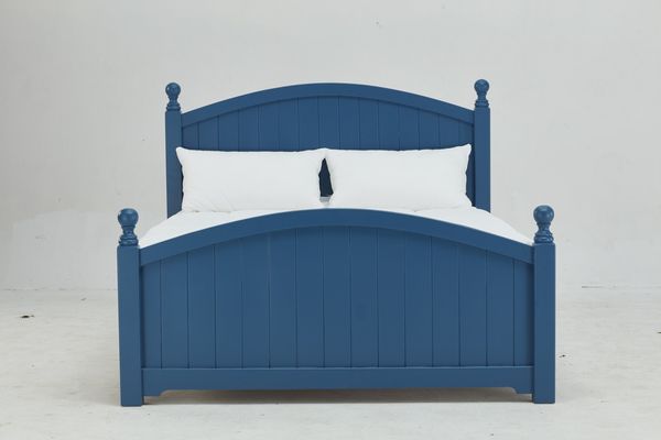 American Blue Painted Bed - American Oak collection