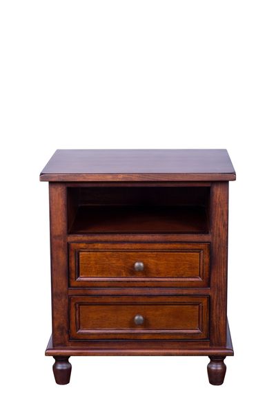 American Oak Nightstand with Open Top Shelf - American Oak collection