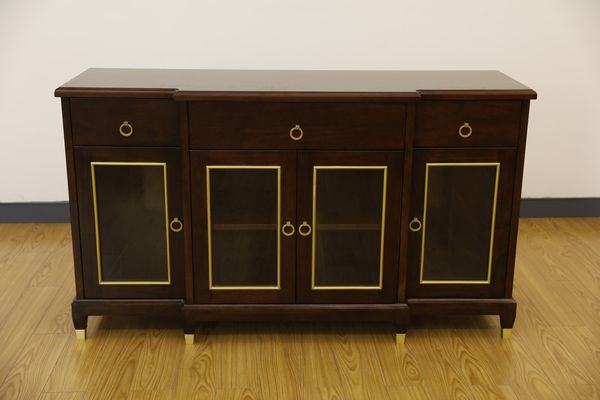 Modern Luxury Sideboard with Brass-Framed Glass Doors - Modern Luxury collection