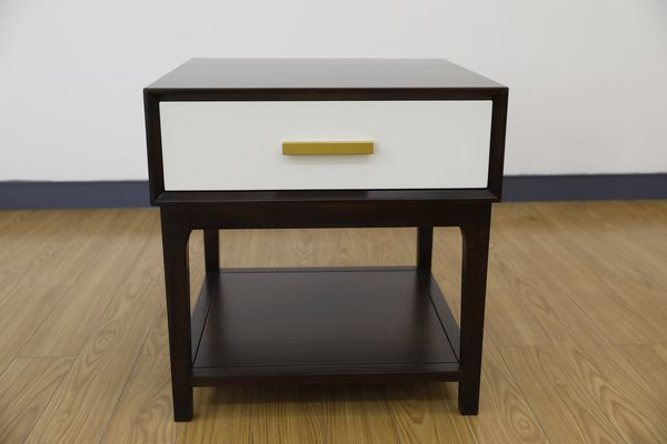 Modern Luxury End Table with White Drawer - Modern Luxury collection